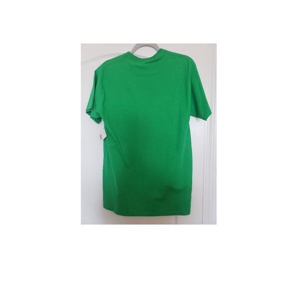 Men's LUCKY Leprechaun Irish Green Vest & Bow Tie Graphic T-Shirt MEDIUM BNWT - Picture 3 of 5